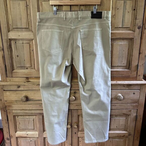 Men's Ermenegildo Zegna 42 x 30 Tan Cream Jeans Denim Straight Leg Trousers - Picture 8 of 13